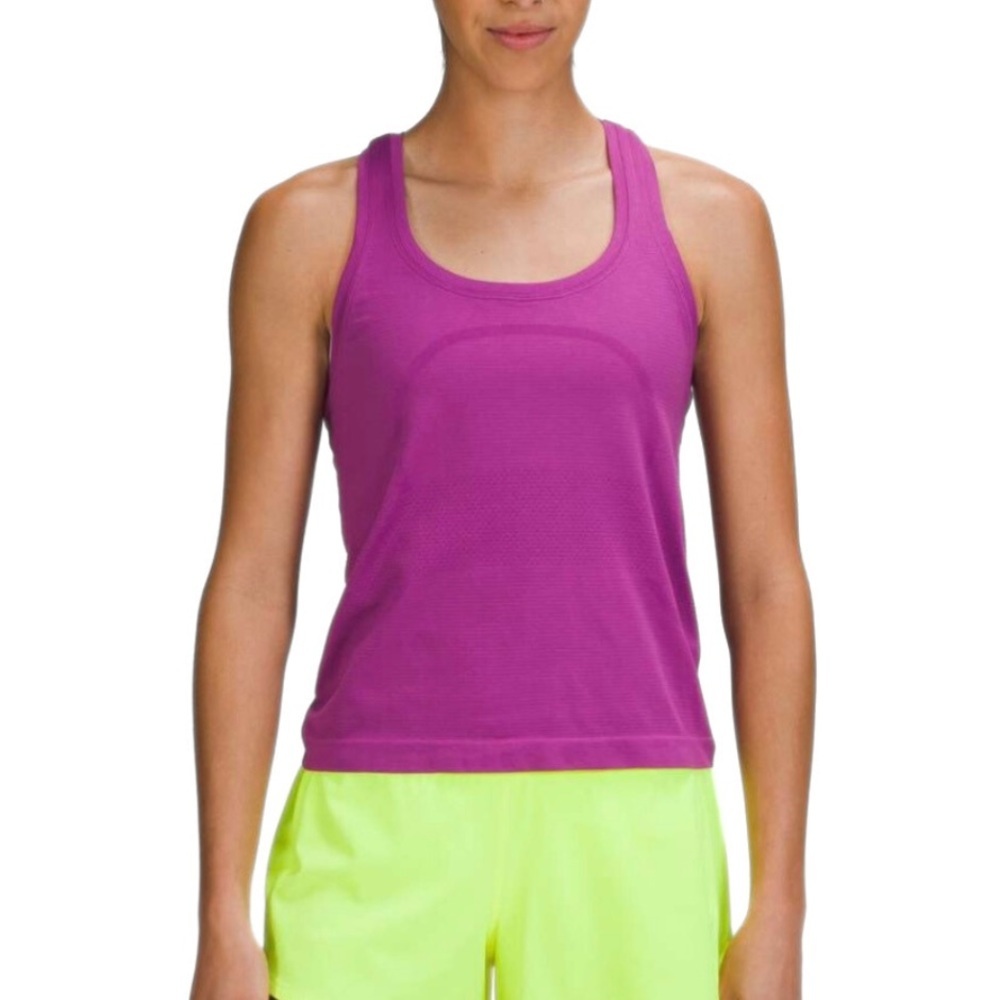 Lululemon Vivid Plum/Pink Swiftly Tech 2.0 Race Length Racerback TankTop Size 10